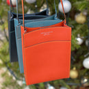 [フレンチカーフ]<br>ボックスサコッシュL<br>color：ジーンブルー