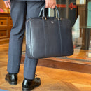 [サステナシュリンクレザー] <br>ブリーフケース<br>color：ネイビー