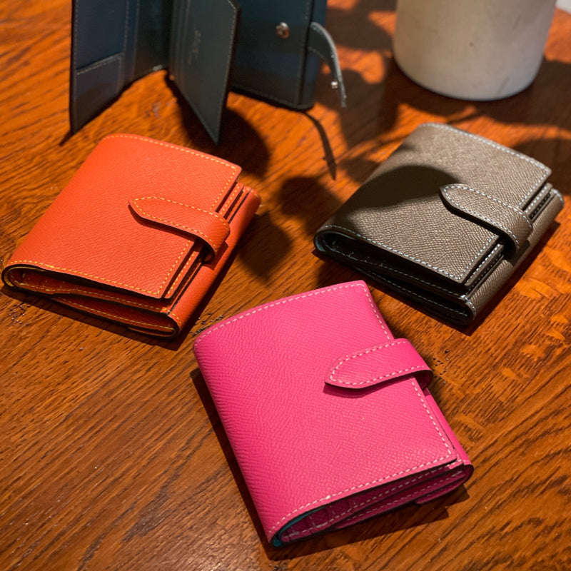 [French calf] <br>Hook -up wallet<br> color: Fuchsha pink