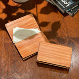 [Persimmon tangy dyed] <br>Thread gusset card case