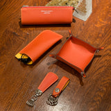[French calf] <br>keychain<br>color: orange