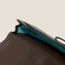 [French calf] <br>Belt card case<br>color: Dark brown