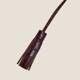 [Croc pattern]<br>Box sacoche L<br>color: dark brown