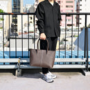 [French calf] <br>Royal tote bag<br>color: Dark brown