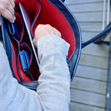 [French calf] <br>Royal M tote bag<br>Color: Navy x Turquoise stitch x Interior red<br>[Scheduled to arrive in early August]