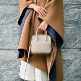[Shrink leather]<br>postman mini shoulder<br>color: taupe