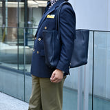 [Shrink leather]<br>tuti tote bag<br>color: navy