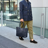 [Shrink leather]<br>tuti tote bag<br>color: navy