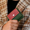 [Yamato] <br>Combi Mini Snap Wallet<br>Color: Tartan Green x Bordeaux