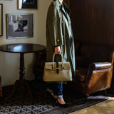 [Shrink leather x croco pattern leather]<br>Voyage M bag<br>color: taupe