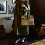 [Shrink leather x croco pattern leather]<br>Voyage L bag<br>color: taupe