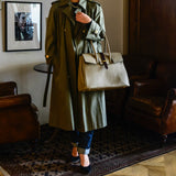 [Shrink leather x croco pattern leather]<br>Voyage L bag<br>color: taupe