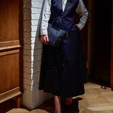 [Shrink leather]<br>Athena shoulder bag<br>color: navy