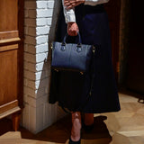 [Shrink leather]<br>Athena shoulder bag<br>color: navy