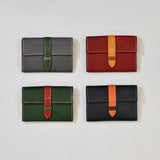 [Yamato] <br>Combi belt card case  <br>color: navy x orange<br>[Made to order]