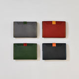 [Yamato] <br>Combi belt card case  <br>color: navy x orange<br>[Made to order]