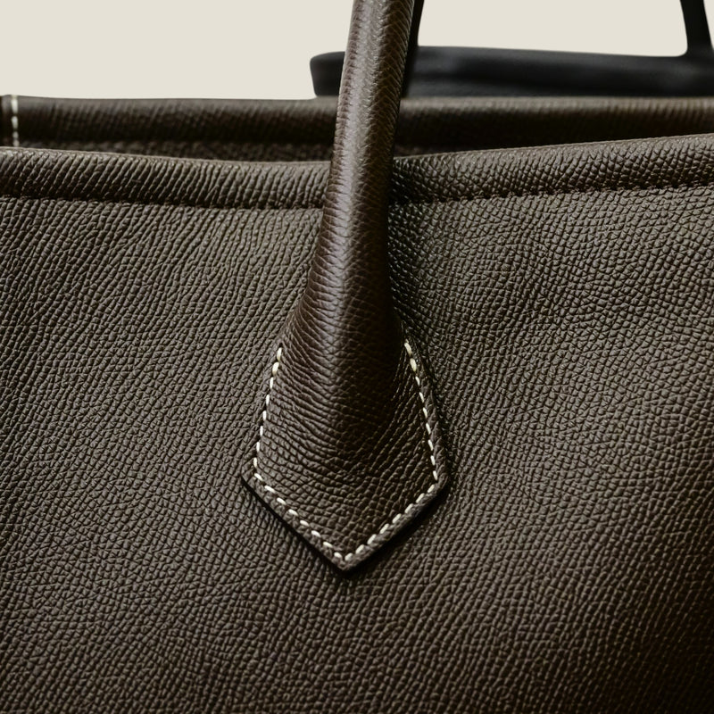 [French calf] <br>Royal tote bag<br>color: Dark brown