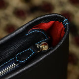 [French calf] <br>Royal M tote bag<br>Color: Navy x Turquoise stitch x Interior red<br>[Scheduled to arrive in early August]