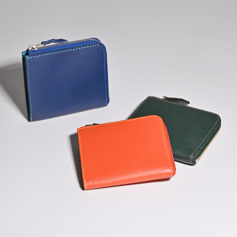 [French calf] <br>Half L zip wallet<br>Color: Dark green<br>[Scheduled to arrive in late December]