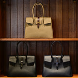 [Shrink leather x croco pattern leather]<br>Voyage L bag<br>color: taupe