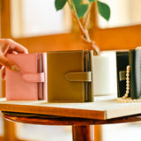 [French calf] <br>hookup wallet<br>color: taupe