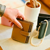 [French calf] <br>hookup wallet<br>color: taupe