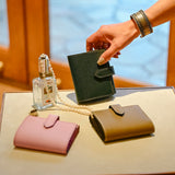 [French calf] <br>hookup wallet<br>color: taupe