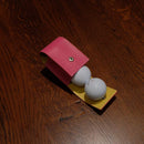 [French calf] <br> Golf ball case <br> COLOR: Fuchsha pink <br> [Made to order]