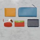 [French calf] <br> Compact card case <br> COLOR: Orange x Citro -egreen <br> [Made to order]