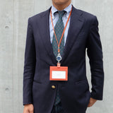 [French calf] <br>ID strap both sides side  <br>color: orange