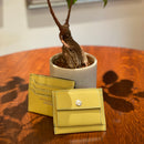 [French calf] <br>Mini -snap wallet<br>color: Lemon yellow<br>【Build-to-order manufacturing】