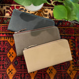 [French calf] <br>L zip long wallet<br>color: dark brown