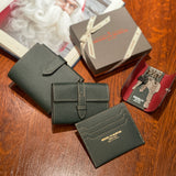 [French calf] <br>hookup wallet<br>color: dark green