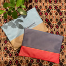 [French calf] <br>Combination clutch bag<br>color: Ink blue x red<br>【Build-to-order manufacturing】