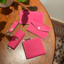 [French calf] <br>Triple key case<br>color: Fuchsha pink
