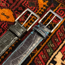 [Croco pattern leather] <br>35mm belt<br>color: Ink blue