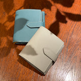 [French calf]<br>hookup wallet<br>color: Jean blue