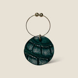[Color Crocodile] <br>glass charm<br>color: green