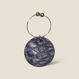 [Color Crocodile] <br>glass charm<br>color: gray
