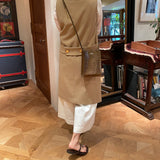 [Croc pattern]<br>Box sacoche L<br>color: khaki