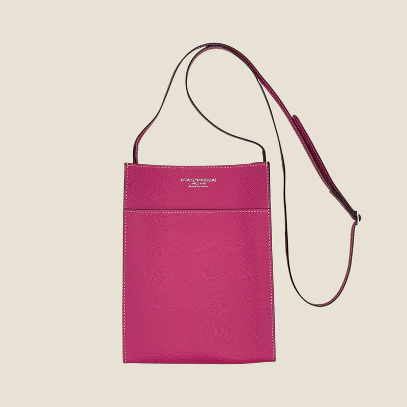 [フレンチカーフ]<br>ボックスサコッシュL<br>color：マゼンタピンク