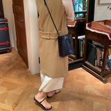 [Croc pattern]<br>Box sacoche L<br>color: navy