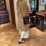 [Croc pattern]<br>Box sacoche L<br>color: navy