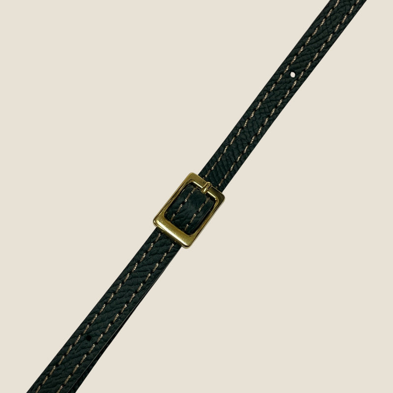 [フレンチカーフ]<br>ボックスサコッシュL<br>color：ダークグリーン