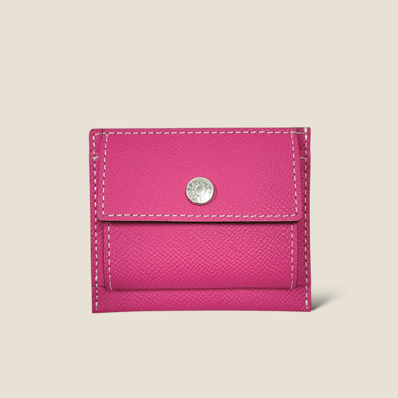 [French calf] <br>Mini -snap wallet<br>Color: Magenta pink