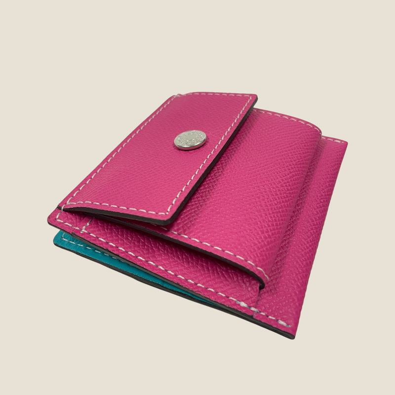 [French calf] <br>Mini -snap wallet<br>Color: Magenta pink