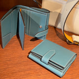 [French calf]<br>hookup wallet<br>color: Jean blue