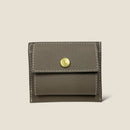 [フレンチカーフ] <br>ミニスナップウォレット<br>color：エタングレー