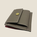 [フレンチカーフ] <br>ミニスナップウォレット<br>color：エタングレー