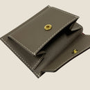 [フレンチカーフ] <br>ミニスナップウォレット<br>color：エタングレー
